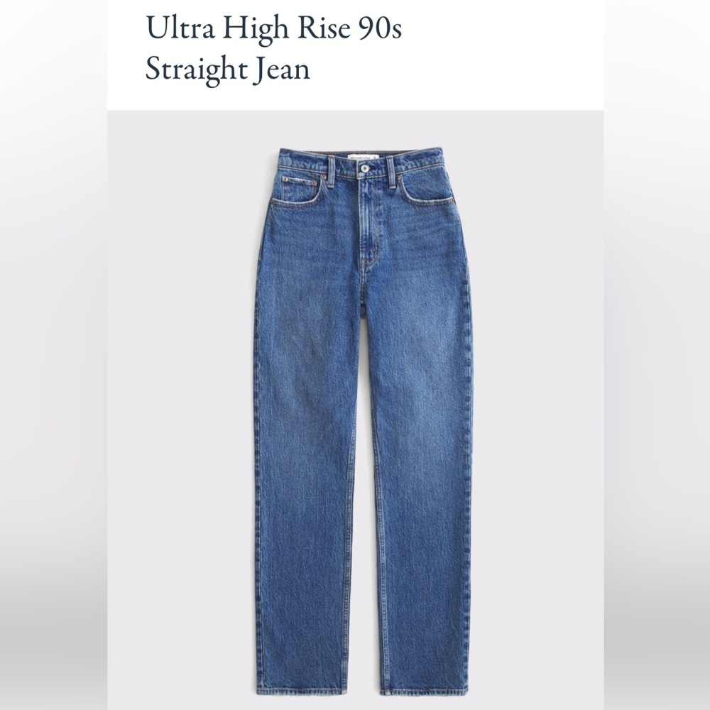 Abercrombie & Fitch Women's Straight Leg Blue Jeans